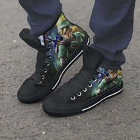 Load image into Gallery viewer, Designs by MyUtopia Shout Out:Fan Art Inspired by Legend of Zelda Video Game Series Canvas High Top Shoes
