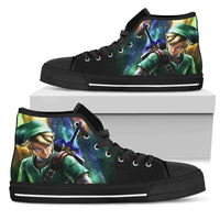 Load image into Gallery viewer, Designs by MyUtopia Shout Out:Fan Art Inspired by Legend of Zelda Video Game Series Canvas High Top Shoes
