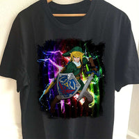 Load image into Gallery viewer, Designs by MyUtopia Shout Out:Fan Art Inspired by Legend of Zelda Video Game Series Unisex T-Shirt,Black / S,Adult Unisex T-Shirt
