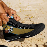 Load image into Gallery viewer, Designs by MyUtopia Shout Out:Fan Art Jacksonville Jaguars Canvas High Top Shoes
