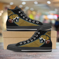 Load image into Gallery viewer, Designs by MyUtopia Shout Out:Fan Art Jacksonville Jaguars Canvas High Top Shoes
