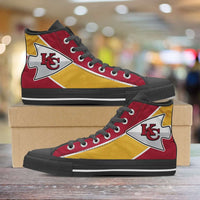 Load image into Gallery viewer, Designs by MyUtopia Shout Out:Fan Art Kansas City Canvas High Top Shoes
