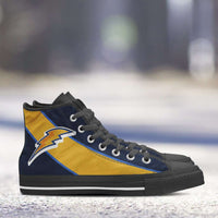 Load image into Gallery viewer, Designs by MyUtopia Shout Out:Fan Art LA Chargers Canvas High Top Shoes
