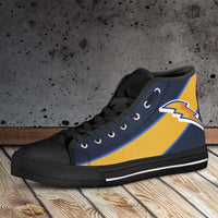 Load image into Gallery viewer, Designs by MyUtopia Shout Out:Fan Art LA Chargers Canvas High Top Shoes
