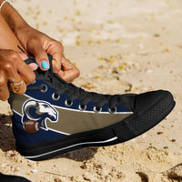 Load image into Gallery viewer, Designs by MyUtopia Shout Out:Fan Art LA Ram Canvas High Top Shoes
