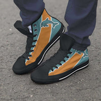 Load image into Gallery viewer, Designs by MyUtopia Shout Out:Fan Art Miami Dolphins Canvas High Top Shoes
