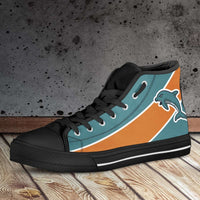 Load image into Gallery viewer, Designs by MyUtopia Shout Out:Fan Art Miami Dolphins Canvas High Top Shoes
