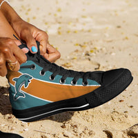 Load image into Gallery viewer, Designs by MyUtopia Shout Out:Fan Art Miami Dolphins Canvas High Top Shoes

