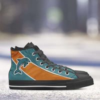 Load image into Gallery viewer, Designs by MyUtopia Shout Out:Fan Art Miami Dolphins Canvas High Top Shoes
