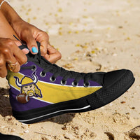 Load image into Gallery viewer, Designs by MyUtopia Shout Out:Fan Art Minnesota Vikings Canvas High Top Shoes
