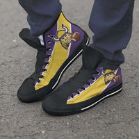 Load image into Gallery viewer, Designs by MyUtopia Shout Out:Fan Art Minnesota Vikings Canvas High Top Shoes
