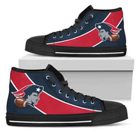 Load image into Gallery viewer, Designs by MyUtopia Shout Out:Fan Art New England Canvas High Top Shoes
