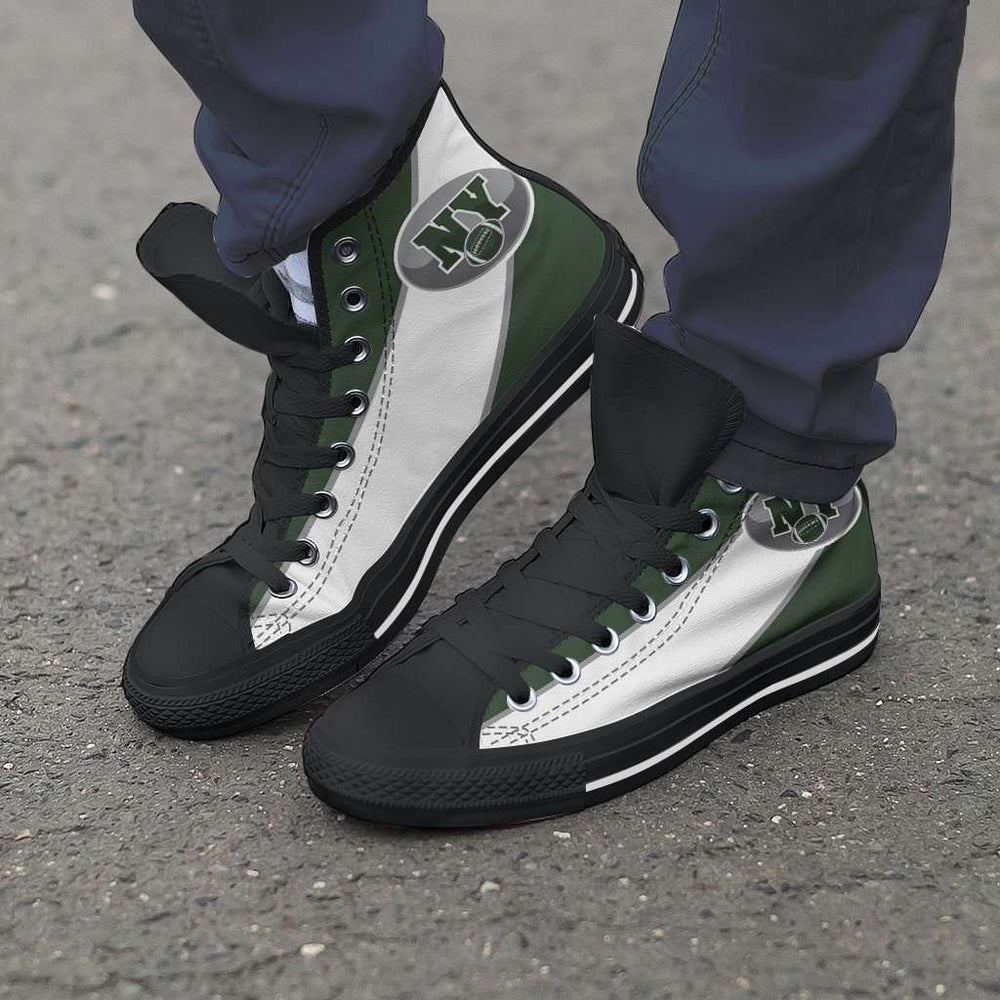 Designs by MyUtopia Shout Out:Fan Art New York Jets Canvas High Top Shoes