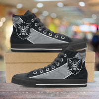 Load image into Gallery viewer, Designs by MyUtopia Shout Out:Fan Art Oakland Raiders Canvas High Top Shoes
