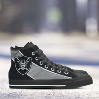 Load image into Gallery viewer, Designs by MyUtopia Shout Out:Fan Art Oakland Raiders Canvas High Top Shoes
