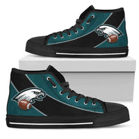 Load image into Gallery viewer, Designs by MyUtopia Shout Out:Fan Art Philadelphia Canvas High Top Shoes
