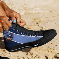 Load image into Gallery viewer, Designs by MyUtopia Shout Out:Fan Art Tennessee Titans Canvas High Top Shoes
