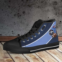 Load image into Gallery viewer, Designs by MyUtopia Shout Out:Fan Art Tennessee Titans Canvas High Top Shoes
