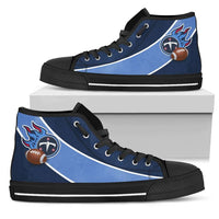 Load image into Gallery viewer, Designs by MyUtopia Shout Out:Fan Art Tennessee Titans Canvas High Top Shoes
