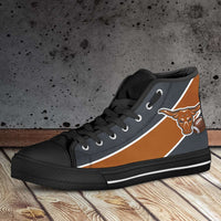 Load image into Gallery viewer, Designs by MyUtopia Shout Out:Fan Art Texas Longhorns Canvas High Top Shoes
