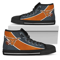 Load image into Gallery viewer, Designs by MyUtopia Shout Out:Fan Art Texas Longhorns Canvas High Top Shoes
