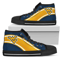 Load image into Gallery viewer, Designs by MyUtopia Shout Out:Fan Art West Virginia Canvas High Top Shoes
