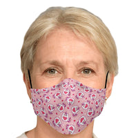 Load image into Gallery viewer, Designs by MyUtopia Shout Out:Fantasy Cat Unicorn Catercorn Pink Fitted Mask w. Adjustable Ear Loops
