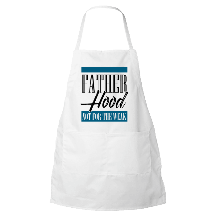 Designs by MyUtopia Shout Out:Father Hood Not For The Weak Grilling Apron,White,Apron