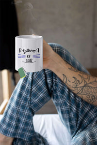 Load image into Gallery viewer, Designs by MyUtopia Shout Out:Father Of Cats Ceramic Coffee Cup -White
