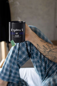 Load image into Gallery viewer, Designs by MyUtopia Shout Out:Father Of Cats Ceramic Coffee Mug - Black
