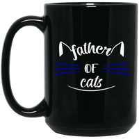 Load image into Gallery viewer, Designs by MyUtopia Shout Out:Father Of Cats Ceramic Coffee Mug - Black,15 oz / Black,Ceramic Coffee Mug
