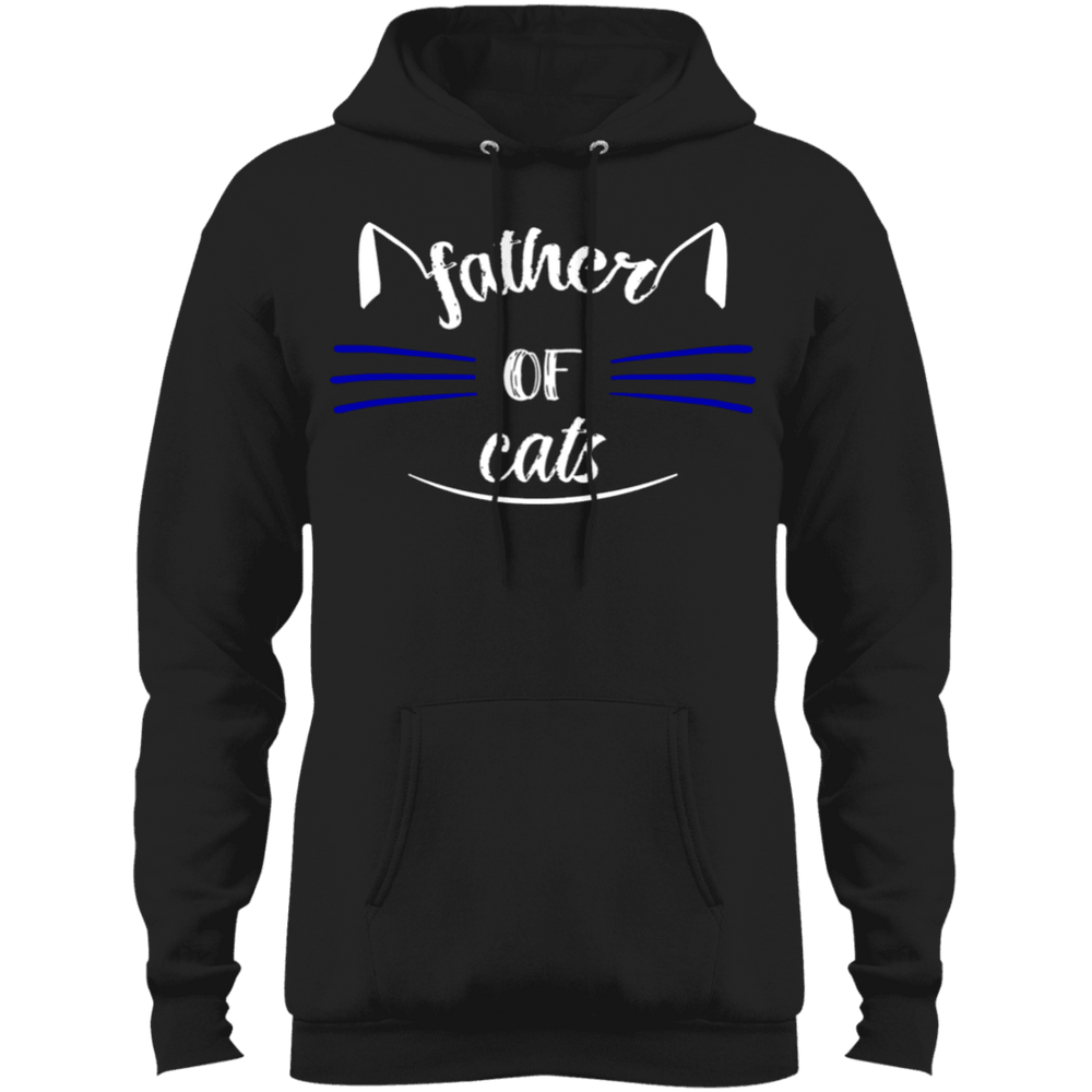 Designs by MyUtopia Shout Out:Father of Cats Core Fleece Pullover Hoodie,S / Jet Black,Sweatshirts