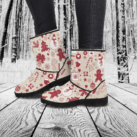 Load image into Gallery viewer, Designs by MyUtopia Shout Out:Faux Fur Boots - Gingerbread Men
