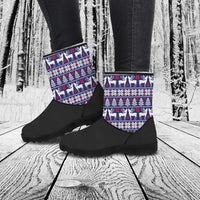 Load image into Gallery viewer, Designs by MyUtopia Shout Out:Faux Fur Boots - UC Deer / Trees
