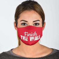 Load image into Gallery viewer, Designs by MyUtopia Shout Out:Finish The Wall Trump Humor Adult Fabric Face Mask with Elastic Ear Loops
