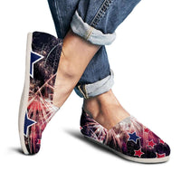 Load image into Gallery viewer, Designs by MyUtopia Shout Out:Fireworks 4th of July Casual Canvas Slip On Shoes Women&#39;s Flats
