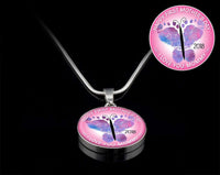 Load image into Gallery viewer, Designs by MyUtopia Shout Out:First Mothers Day 2018 Baby Girl Feet Butterfly Art Liquid Glass Personalized Locket Necklace
