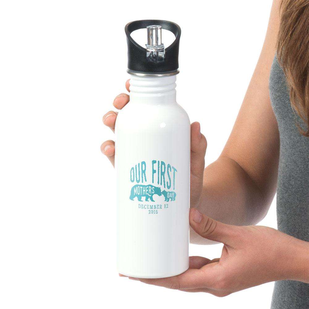 Designs by MyUtopia Shout Out:First Mothers Day Momma Bear / Baby Bear Personalized 14 oz Water Bottle