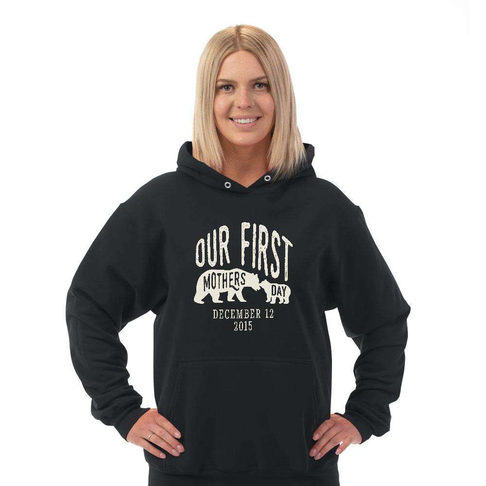 Designs by MyUtopia Shout Out:First Mothers Day Momma Bear / Baby Bear Personalized Adult Hoodie
