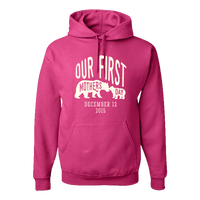 Load image into Gallery viewer, Designs by MyUtopia Shout Out:First Mothers Day Momma Bear / Baby Bear Personalized Adult Hoodie,Cyber Pink / S,Pullover Hoodie
