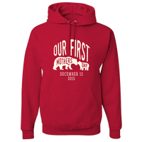 Load image into Gallery viewer, Designs by MyUtopia Shout Out:First Mothers Day Momma Bear / Baby Bear Personalized Adult Hoodie,True Red / S,Pullover Hoodie

