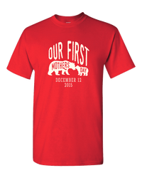 Load image into Gallery viewer, Designs by MyUtopia Shout Out:First Mothers Day Momma Bear / Baby Bear Personalized Adult Unisex T-Shirt,True Red / S,Adult Unisex T-Shirt
