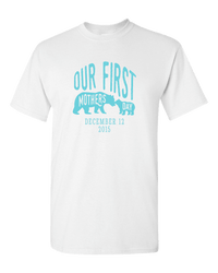 Load image into Gallery viewer, Designs by MyUtopia Shout Out:First Mothers Day Momma Bear / Baby Bear Personalized Adult Unisex T-Shirt,White / S,Adult Unisex T-Shirt
