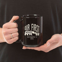Load image into Gallery viewer, Designs by MyUtopia Shout Out:First Mothers Day Momma Bear / Baby Bear Personalized Black Coffee Mug
