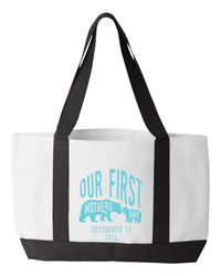 Load image into Gallery viewer, Designs by MyUtopia Shout Out:First Mothers Day Momma Bear / Baby Bear Personalized Canvas Totebag Gym / Beach / Pool Gear Bag

