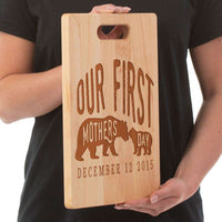 Load image into Gallery viewer, Designs by MyUtopia Shout Out:First Mothers Day Momma Bear / Baby Bear Personalized Maple Laser Engraved Cutting Board
