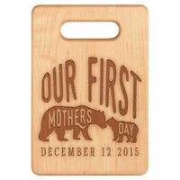 Load image into Gallery viewer, Designs by MyUtopia Shout Out:First Mothers Day Momma Bear / Baby Bear Personalized Maple Laser Engraved Cutting Board,6″ X 9″ / Maple,Cutting Board
