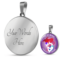 Load image into Gallery viewer, Designs by MyUtopia Shout Out:First My Mother - Forever My Friend Liquid Glass Locket Necklace,Silver / Yes,Necklace
