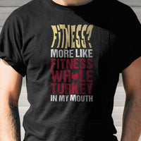 Load image into Gallery viewer, Designs by MyUtopia Shout Out:Fitness Whole Turkey In My Mouth Adult Unisex Cotton Short Sleeve T-Shirt
