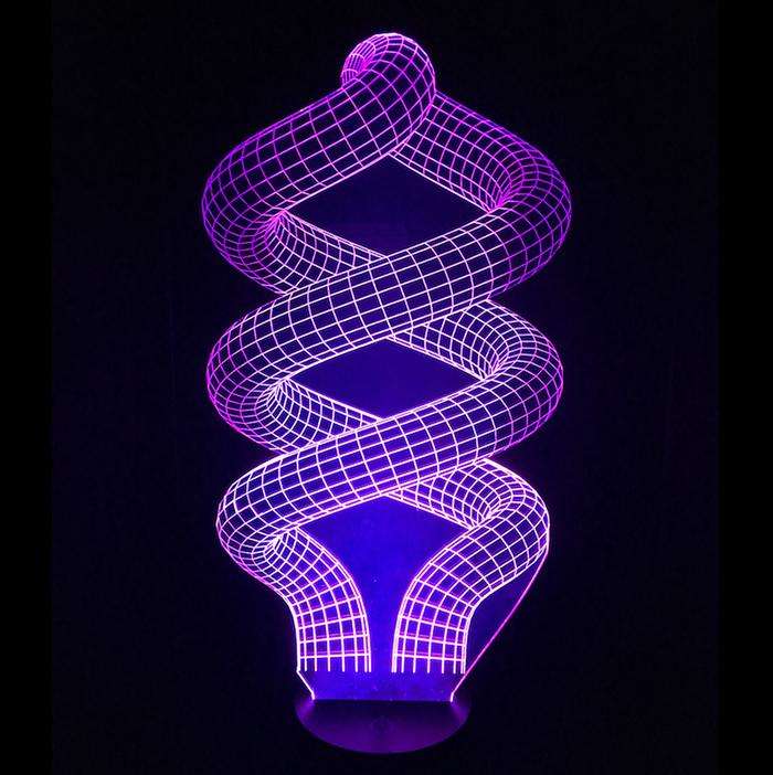 Designs by MyUtopia Shout Out:Florescent Twist Lightbulb Lamp USB Powered LED Night-light Lamp Glows in Multiple Colors